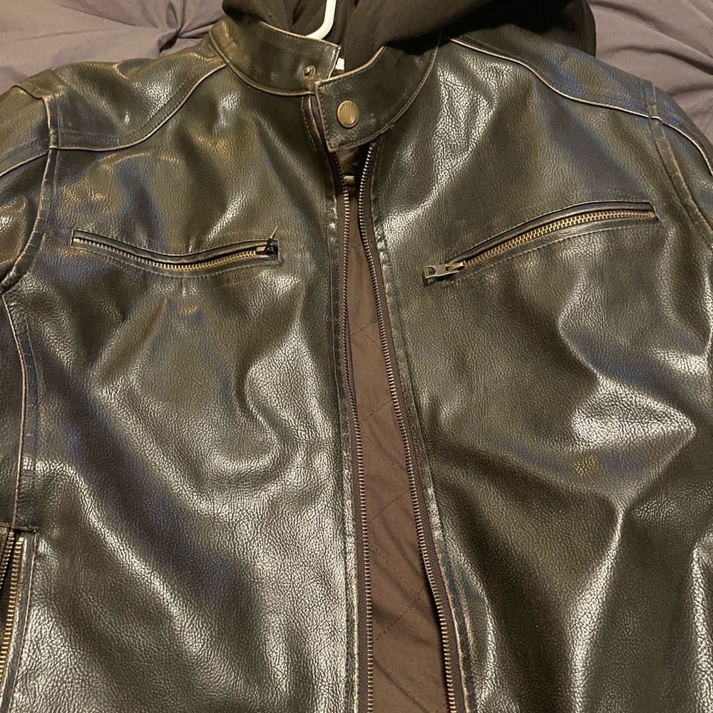 Guess Mens motorcycle jacket size Large